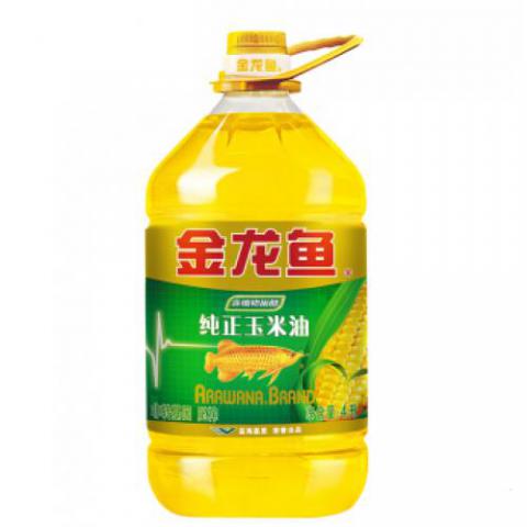 金龙鱼 食用油 非转基因 压榨 一级 纯正玉米油4L（新老包装随机发货）